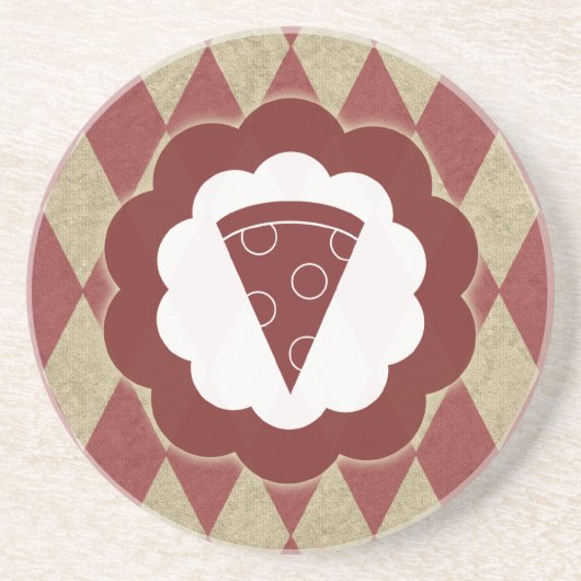 pizzadiamanten zandsteen onderzetter (Voorkant)