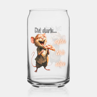 Pizzadiet Muis Ontwerp met een grappige uitstralin Blikvorm Glas