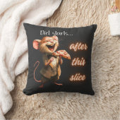 Pizzadiet Muis Ontwerp met een grappige uitstralin Kussen (Deken)