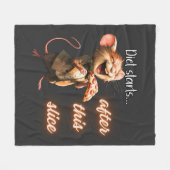 Pizzadiet Muis Ontwerp Met een Knipoog Fleece Deken (Voorkant (Horizontaal))