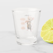 Pizzadiet Muis Ontwerp Met Humor Shot Glas (Achterkant)