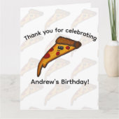 Pizzafeest Dank Je Bedankkaart (Voorkant)
