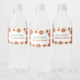 Pizzafeest, een stukje plezier waterfles etiket