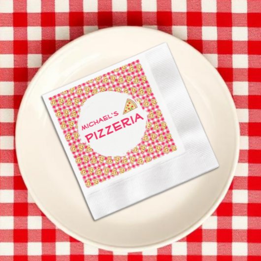 Pizzafeest Kinderverjaardag Servet