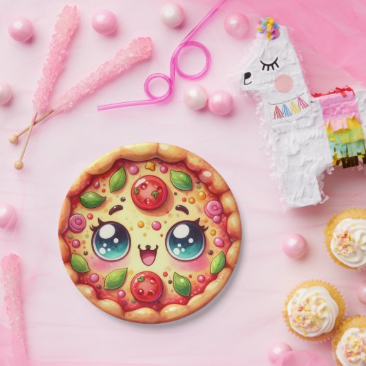 Pizzafeest Papieren Bordje (Feest)