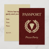 pizzafeest paspoort kaart (Voorkant / Achterkant)