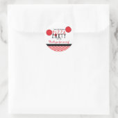 Pizzafeest-peperoni-verjaardagsfeest-sticker Ronde Sticker (Tas)