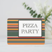 pizzafeest strepen kaart (Staand voorkant)