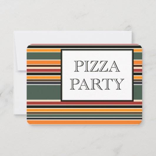 pizzafeest strepen kaart (Voorkant)