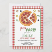 Pizzafeest, stukje leuke verjaardag kaart (Voorkant)