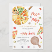 Pizzafeest Uitnodiging Pizza Verjaardagsfeest (Voorkant)