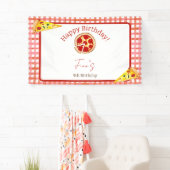 Pizzafeest Verjaardag Elke Leeftijd Spandoek (Insitu)