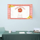 Pizzafeest Verjaardag Elke Leeftijd Spandoek (Beurs)