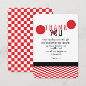 Pizzafeest Verjaardag Pepperoni Bedankkaart (Voorkant / Achterkant)