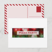 pizzafeestje bokeh briefkaart (Voorkant / Achterkant)