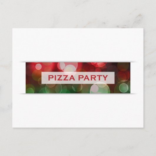 pizzafeestje bokeh briefkaart (Voorkant)