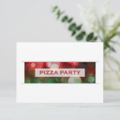 pizzafeestje bokeh kaart (Staand voorkant)