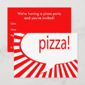 pizzafeestje kaart (Voorkant / Achterkant)