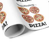 Pizzafeestje manifesteren cadeaupapier (Rol Hoek)