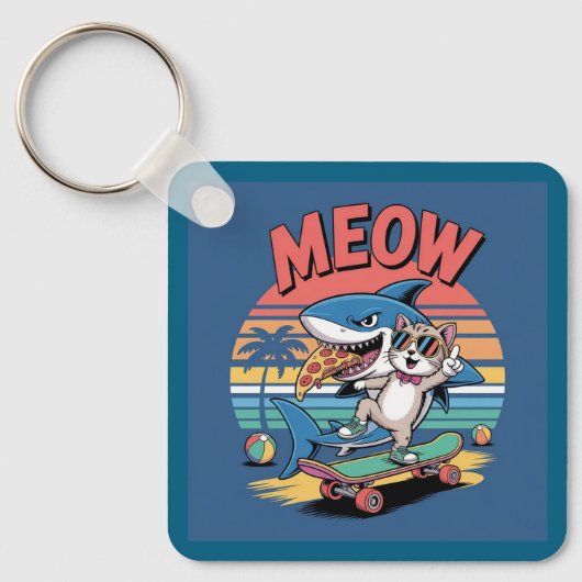 Pizzahaai Sleutelhanger (Voorkant)