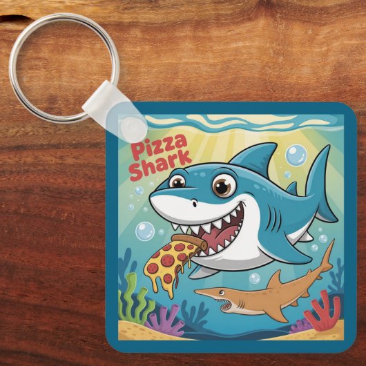 Pizzahaai Sleutelhanger (Voorkant)