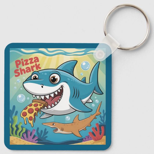 Pizzahaai Sleutelhanger (Achterkant)