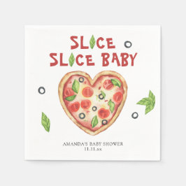 pizzahart waterverf baby shower servet
