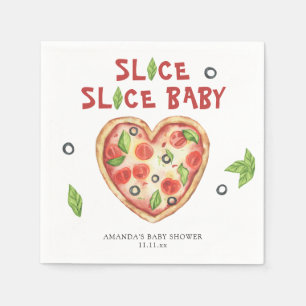 pizzahart waterverf baby shower servet