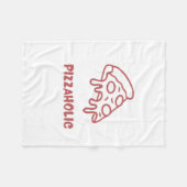Pizzahollic fleece deken (Voorkant (Horizontaal))