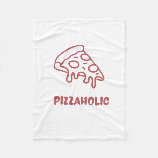 Pizzahollic fleece deken (Voorkant)