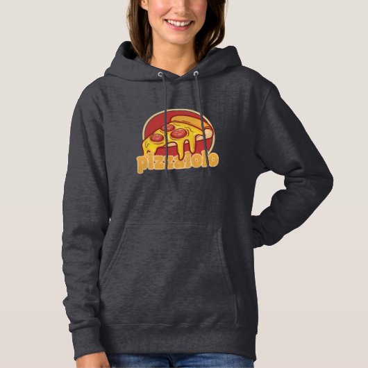 pizzaiolo grappige pizzamaker cadeautaart illustra hoodie (Voorkant)