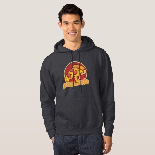 pizzaiolo grappige pizzamaker cadeautaart illustra hoodie (Voorkant volledig)