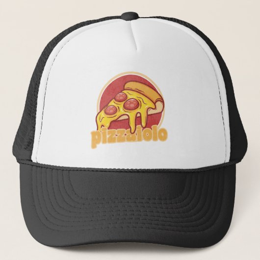 pizzaiolo grappige pizzamaker cadeautaart illustra trucker pet (Voorkant)