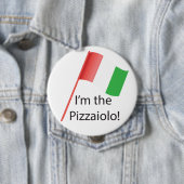 Pizzaiolo round badge ronde button 4,0 cm (In situ)