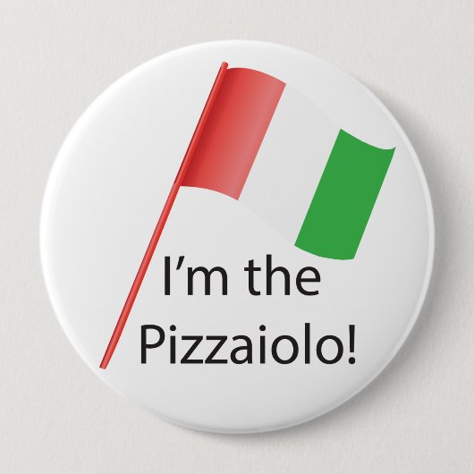 Pizzaiolo round badge ronde button 4,0 cm (Voorkant)