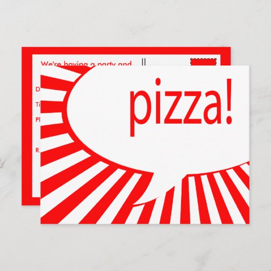 pizzakepubbel briefkaart (Voorkant / Achterkant)