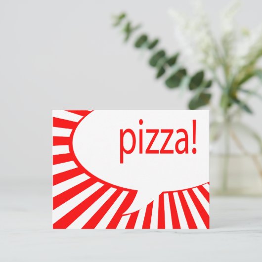 pizzakepubbel briefkaart (Staand voorkant)