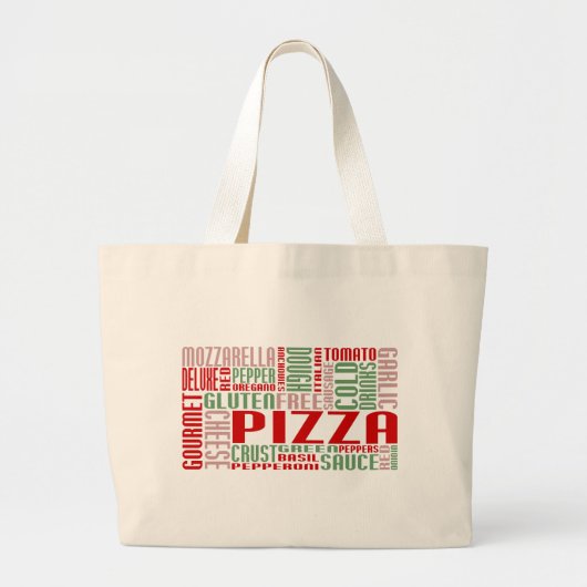 pizzakjeChat Grote Tote Bag (Voorkant)