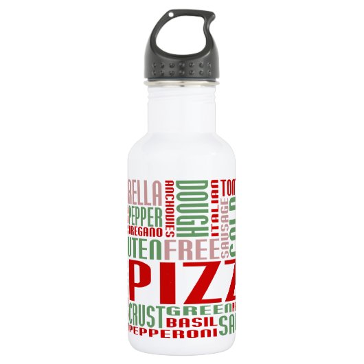 pizzakjeChat Waterfles (Voorkant)