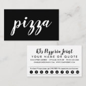 pizzakoestekaart klantenkaartje (Voorkant / Achterkant)