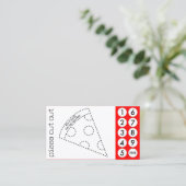 pizzakoikaarten uitgesneden klantenkaartje (Staand voorkant)