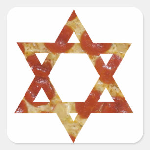 pizzakster van david vierkante sticker