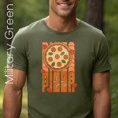 Pizzaliefhebber, Funny Pizza T-shirt, Retro Pizza T-shirt