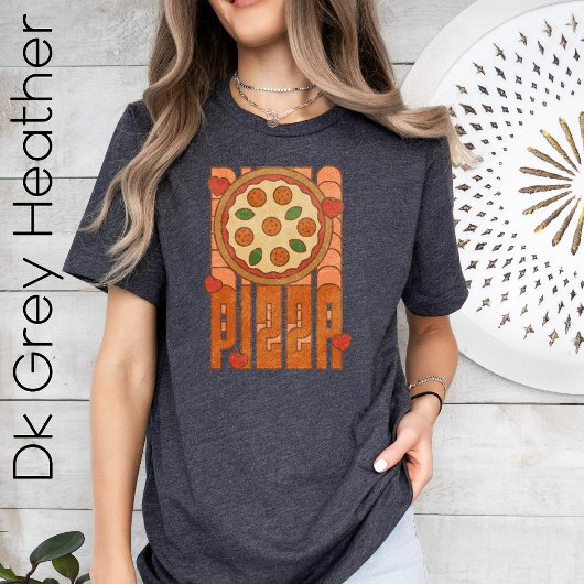 Pizzaliefhebber, Funny Pizza T-shirt, Retro Pizza T-shirt