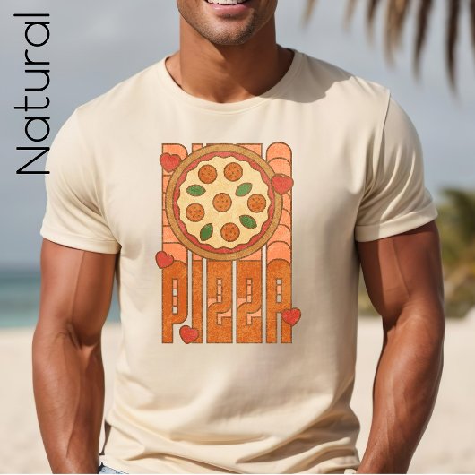 Pizzaliefhebber, Funny Pizza T-shirt, Retro Pizza T-shirt