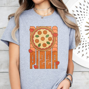 Pizzaliefhebber, Funny Pizza T-shirt, Retro Pizza T-shirt