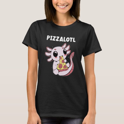 Pizzalotl axolotl Cute salamander Amphibian Endang T-shirt (Voorkant)