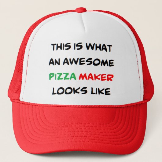 pizzamaker, geweldige trucker pet (Voorkant)