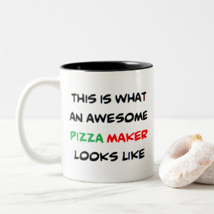 pizzamaker, geweldige tweekleurige koffiemok
