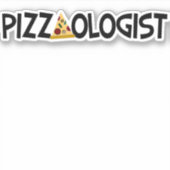 Pizzaoloog - Funny Pizza Sticker (Voorkant)